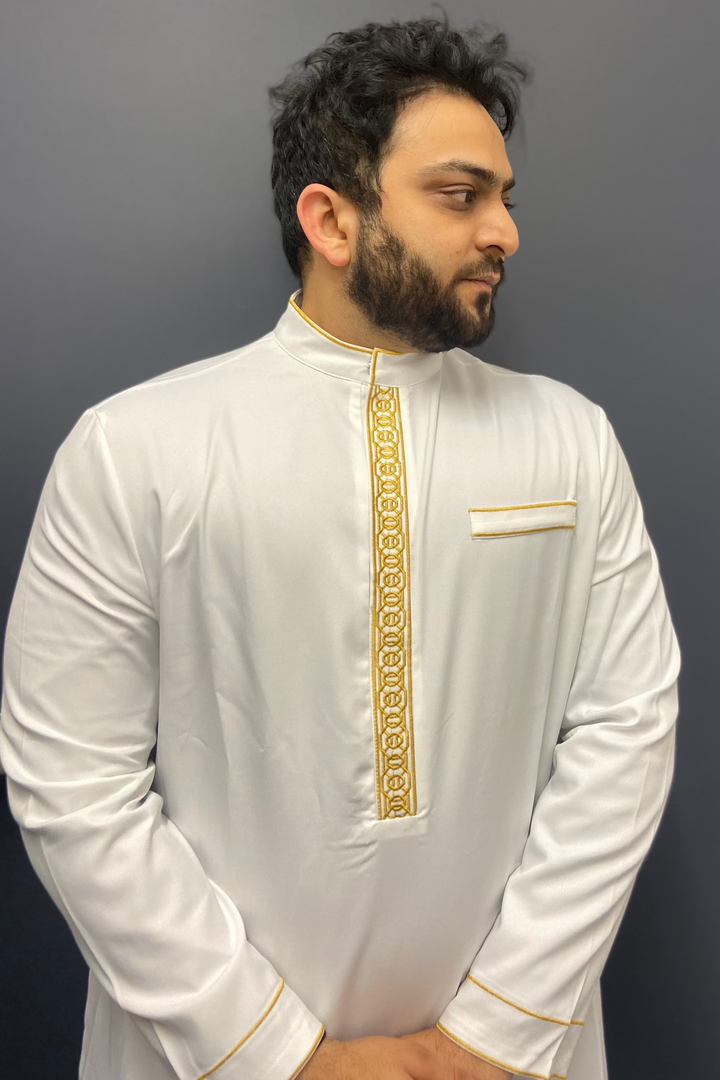 Formal Thobe Elite White | Elegant, Comfortable & Luxurious