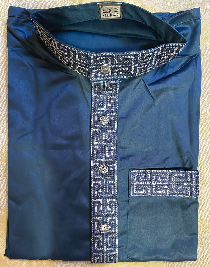 Thobe Al Jadeed Crescent Blue Al-Hilali | Modern Elegance