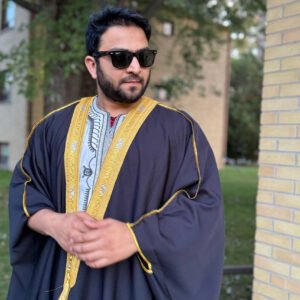 Bisht Boss | Embroidered Royal Black Thobe Overcoat