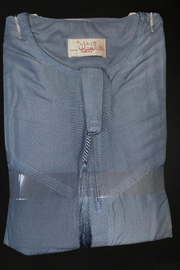 Emirati Bedouin Blue Kandura | Elegant Style for Men
