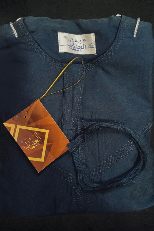 Emirati Kids’ Navy Thobe | Timeless Elegance for Boys