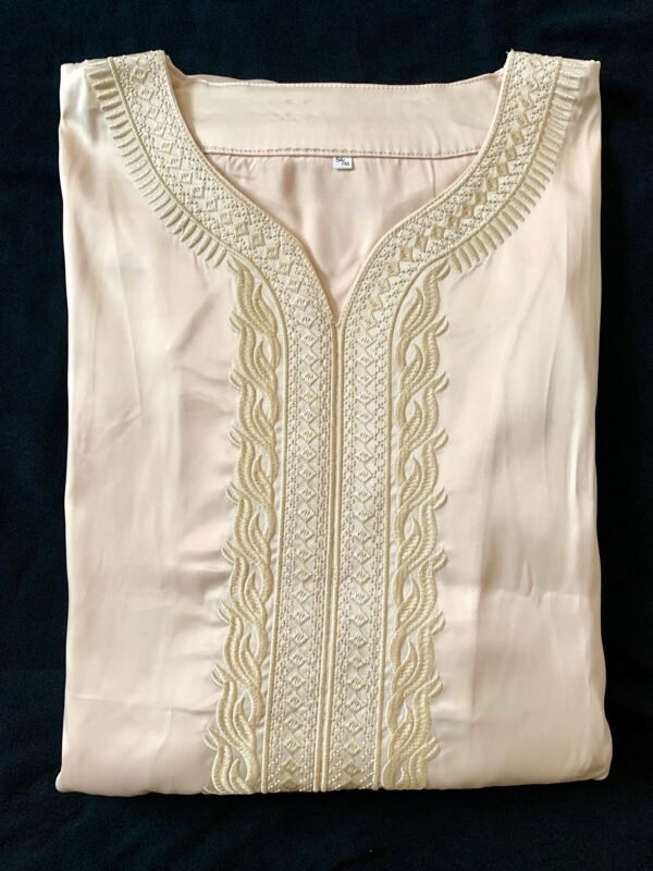 Elite Half-Sleeve Djellaba Golden Minimalistic Luxury | Elegant & Comfort - Image 8