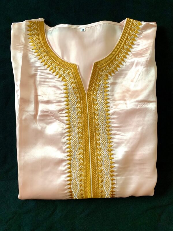 Moroccan Djellaba Thobe Rose Gold | Full-Sleeved Style & Comfort - Image 5