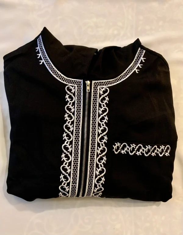 Formal Hooded Thobe Elite Black | Elegant, Comfortable & Luxurious - Image 8