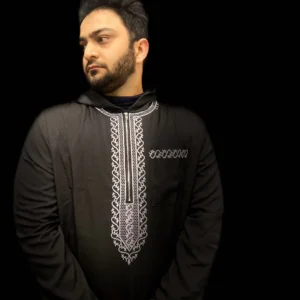 Formal Hooded Thobe Elite Black | Elegant, Comfortable & Luxurious