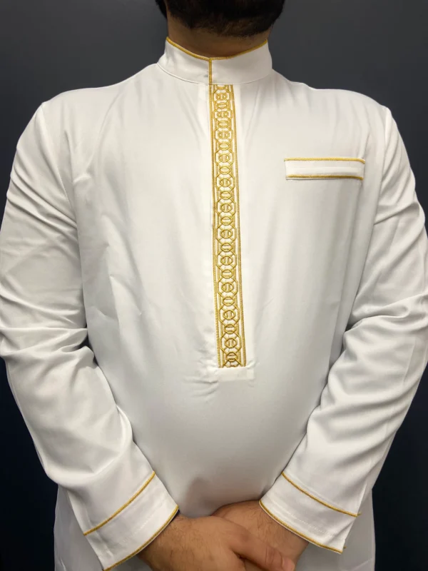 Formal Thobe Elite White | Elegant, Comfortable & Luxurious - Image 2