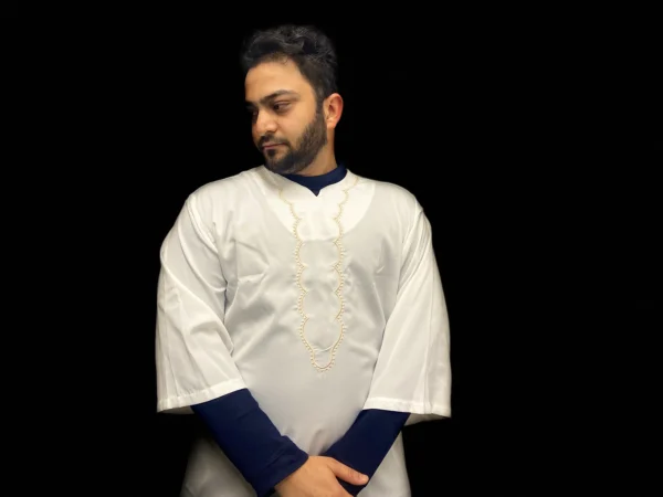 Moroccan Djellaba Thobe Minimalist White | Style & Comfort - Image 5