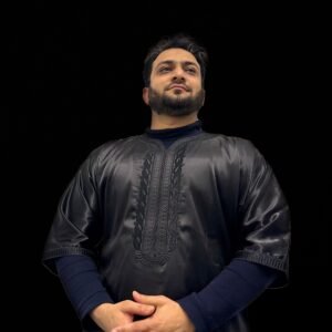 Elite Half-Sleeve Djellaba Black Minimalistic Luxury | Elegant & Comfort