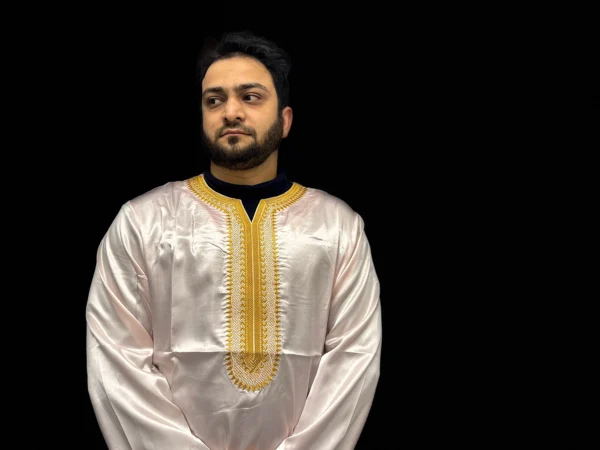 Moroccan Djellaba Thobe Rose Gold | Full-Sleeved Style & Comfort - Image 7