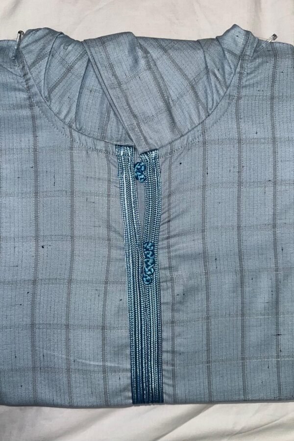 Mumais Turquoise Blue Djellaba | Moroccan Hooded Thobe