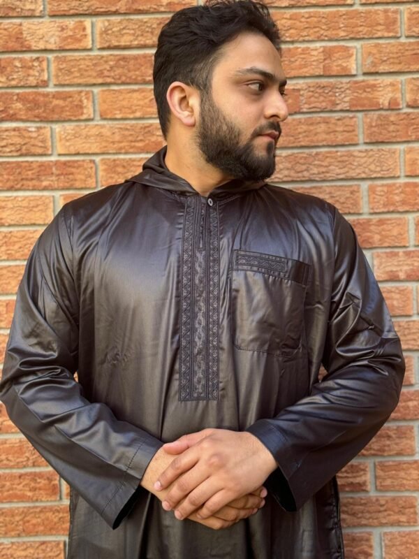Akh In Black Moroccan Luxury Djellaba | Timeless Elegance - Image 6