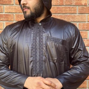 Akh In Black Moroccan Luxury Djellaba | Timeless Elegance