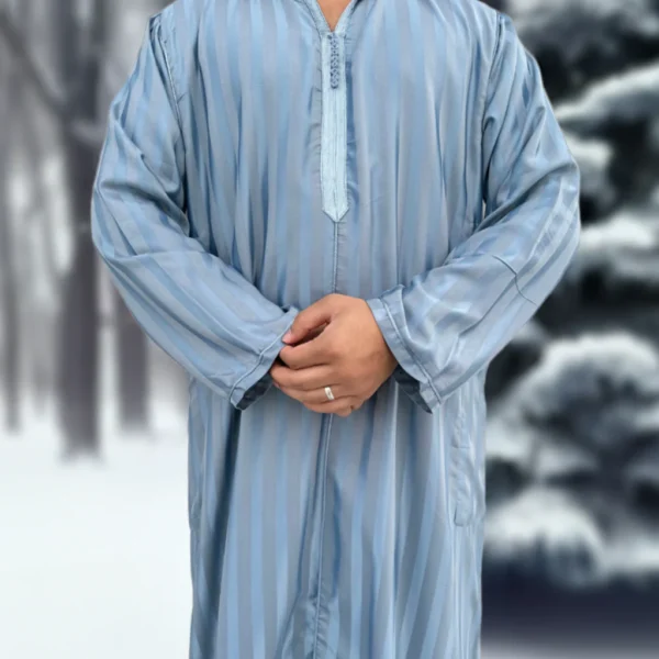 Othaiman Hooded Casablanca Cloak Abyad | Moroccan Elegance - Image 3