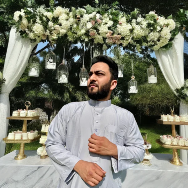 Saudi Sheikh in Sterling | Thobe for Refined Elegance - Image 3
