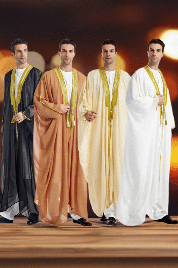 Bisht Boss | Embroidered Thobe Overcoat Cloak White